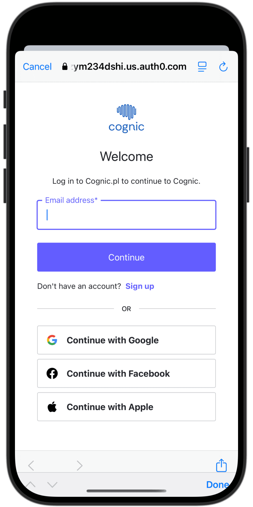 mobile application screenshot