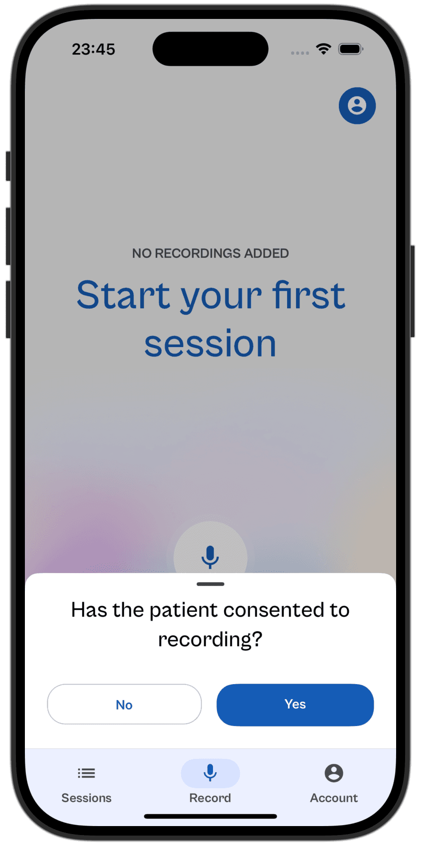 mobile application screenshot
